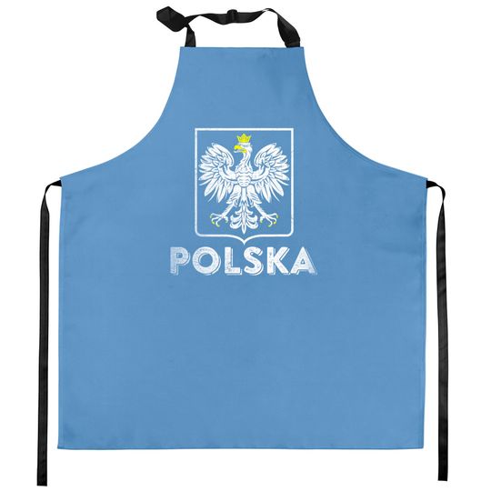 Discover Polska Retro Style Kitchen Apron Poland Kitchen Aprons Polish Soccer Kitchen Apron
