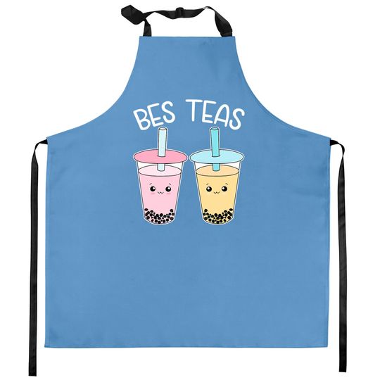 Discover Bes Teas-Besties Bubble-Tea Cute Boba-Best-Friends Kitchen Aprons