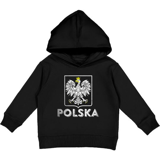 Discover Polska Retro Style Tee Poland Kids Pullover Hoodies Polish Soccer Shirt
