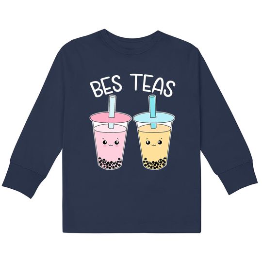 Discover Bes Teas-Besties Bubble-Tea Cute Boba-Best-Friends  Kids Long Sleeve T-Shirts