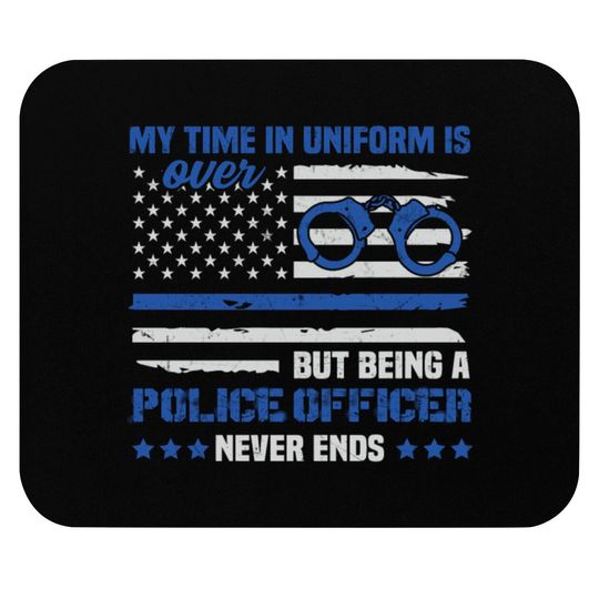 Discover Retired Police Law Enforcement Thin Blue Line Mouse Pads
