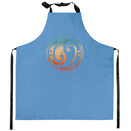Discover Bass Guitar Clef Yin Yang Vintage Kitchen Aprons