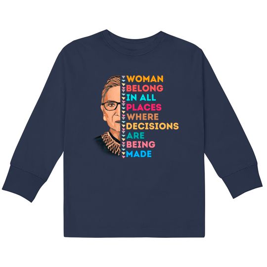 Discover Rbg Women's Rights Ruth Bader Ginsburg  Kids Long Sleeve T-Shirts