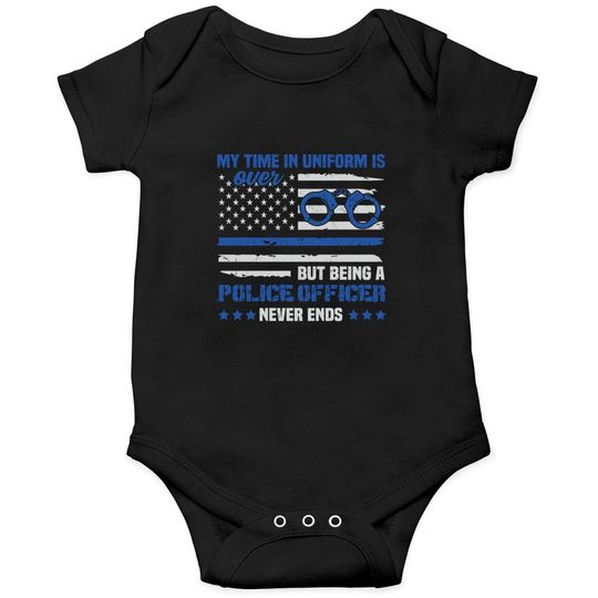 Discover Retired Police Law Enforcement Thin Blue Line Onesies