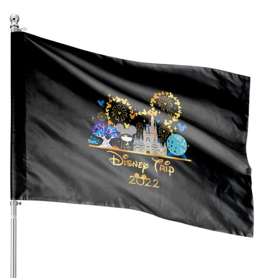 Discover Personalized Disney Family House Flags, Disney Mickey Minnie House Flags, Disneyworld House Flags 2022