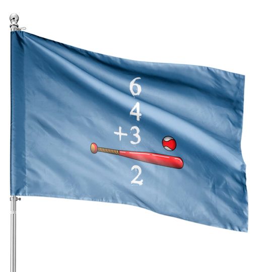 Discover 6 4 3 2 Double Play Baseball House Flag House Flags