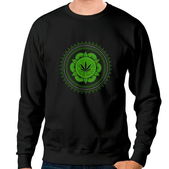 Discover Marijuana Smoker Mandala Weed Smoking Sweatshirts