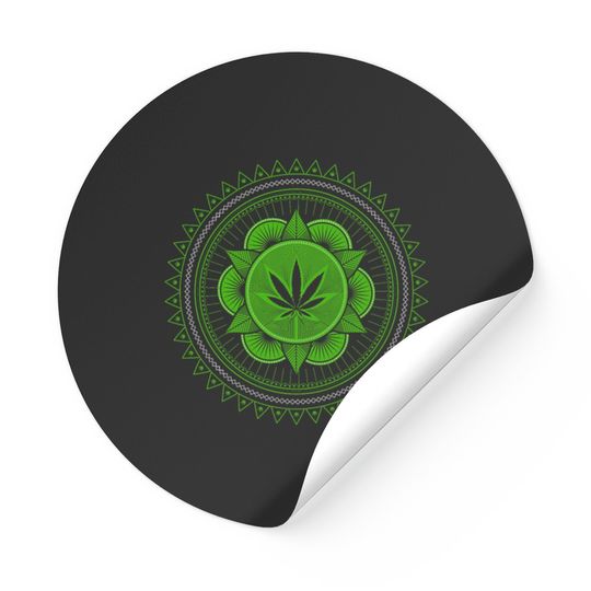 Discover Marijuana Smoker Mandala Weed Smoking Stickers