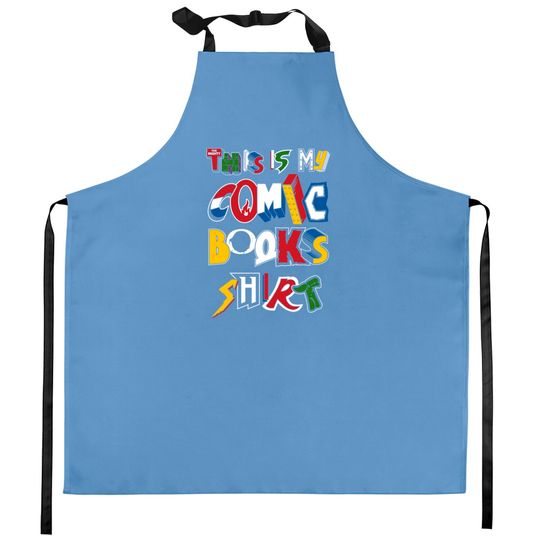 Discover This is My Comic Books Kitchen Apron - Vintage comic book logos - funny quote - Comic Books - Kitchen Aprons