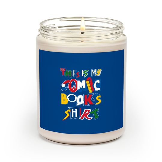 Discover This is My Comic Books Scented Candle - Vintage comic book logos - funny quote - Comic Books - Scented Candles