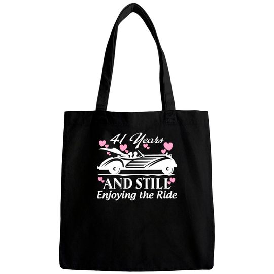 Discover Anniversary Gift 41 years Wedding Marriage T Shirt Bags