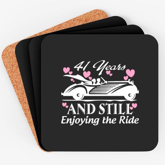 Discover Anniversary Gift 41 years Wedding Marriage Coaster Coasters