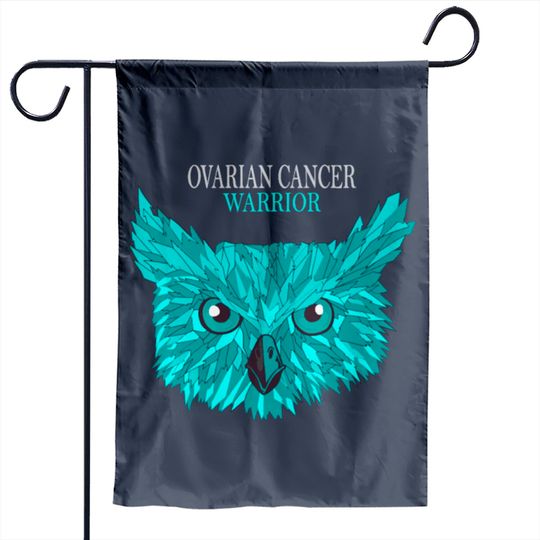 Discover Ovarian Cancer Warrior Teal Ribbon Garden Flags