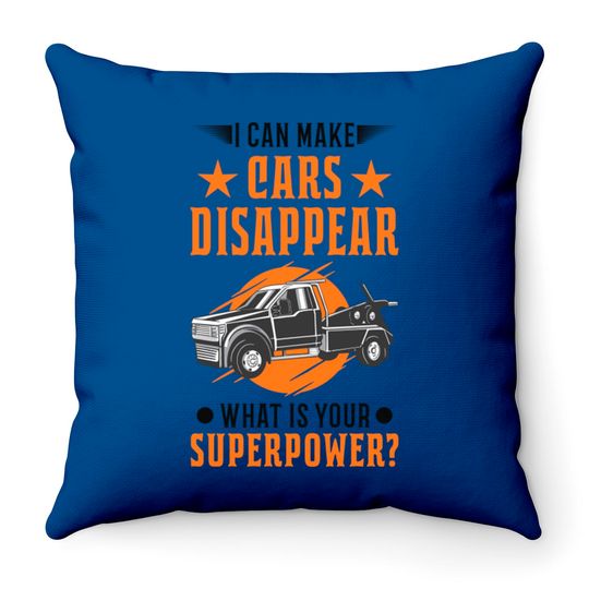Discover Tow Truck Superpower Towing Service - Tow Truck - Throw Pillows