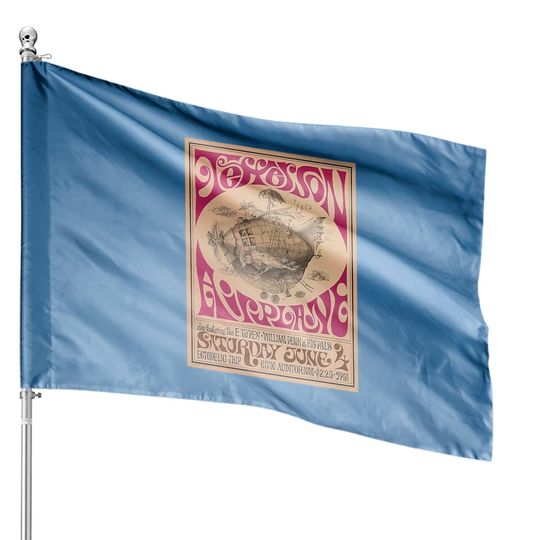 Discover Jefferson Airplane Vintage Poster Classic House Flags
