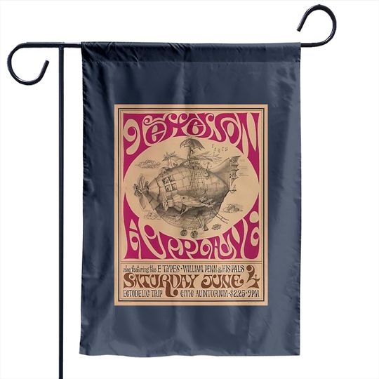 Discover Jefferson Airplane Vintage Poster Classic Garden Flags
