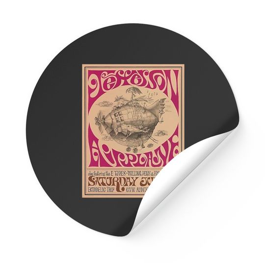 Discover Jefferson Airplane Vintage Poster Classic Stickers