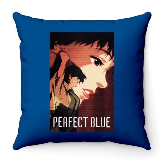 Discover Perfect Blue, Perfect Blue Throw Pillows, Anime, Satoshi Kon Throw Pillow, Anime Graphic Throw Pillow.