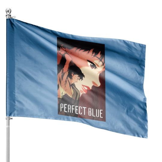 Discover Perfect Blue, Perfect Blue House Flags, Anime, Satoshi Kon House Flag, Anime Graphic House Flag.