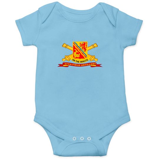 Discover Army 37th Field Artillery w Br Ribbon Onesies