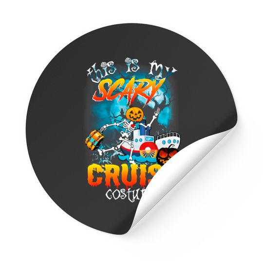 Discover Halloween this is my scary cruise costume Stickers