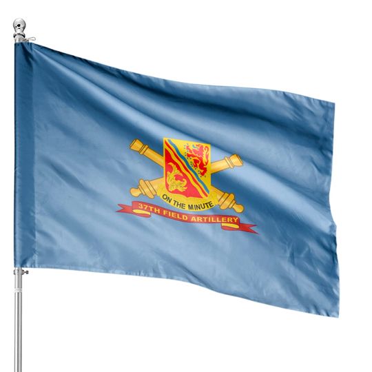 Discover Army 37th Field Artillery w Br Ribbon House Flags