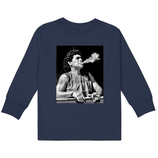 Discover SMOKING MY LIFE - Diego Maradona -  Kids Long Sleeve T-Shirts