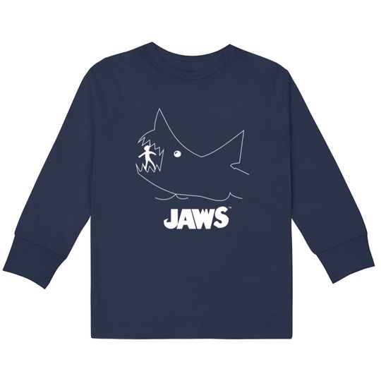 Discover Jaws Chalk Board Movie  Kids Long Sleeve T-Shirts