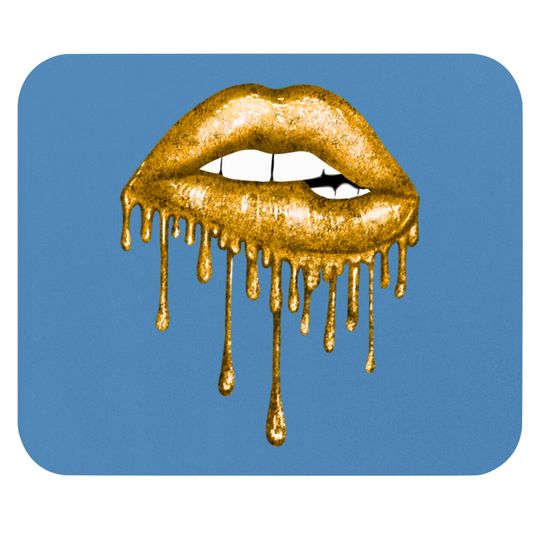 Discover Drip Gold Lips - Lips - Mouse Pads