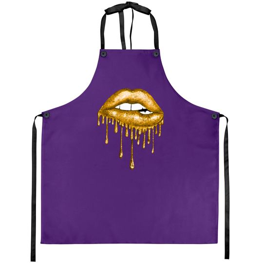 Discover Drip Gold Lips - Lips - Aprons