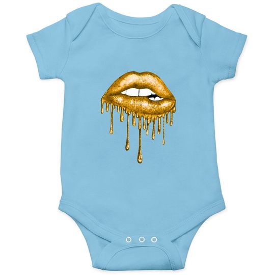 Discover Drip Gold Lips - Lips - Onesies