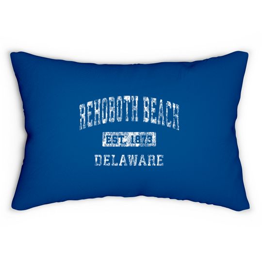 Discover Rehoboth Beach Delaware DE Vintage Established Spo Lumbar Pillows