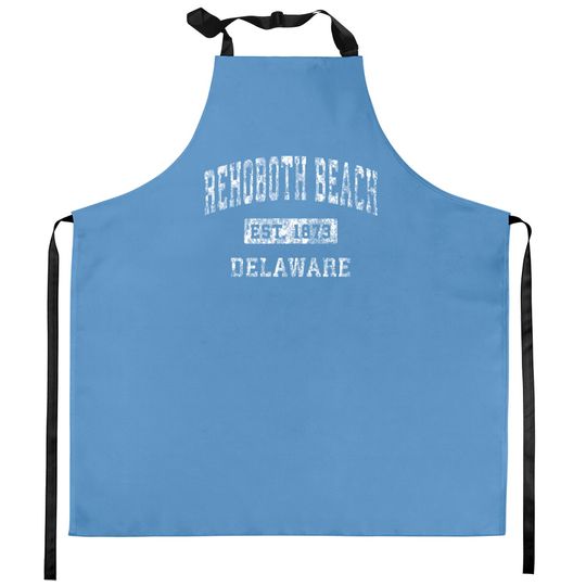 Discover Rehoboth Beach Delaware DE Vintage Established Spo Kitchen Aprons