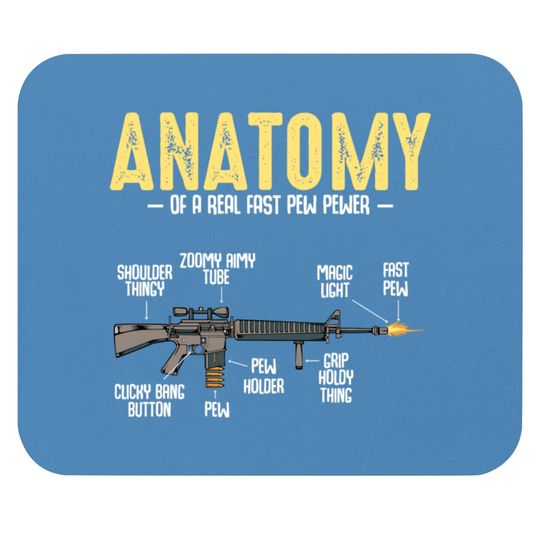 Discover Anatomy Of A Real Fast Pew Pewer Rifle Long-Barrel Mouse Pads