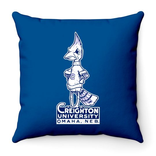Discover Restored Bluejays Design #1 - Creighton University - Throw Pillows