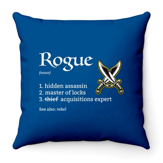 Discover Rogue Class Definition Dungeons and RPG Dragons Throw Pillows