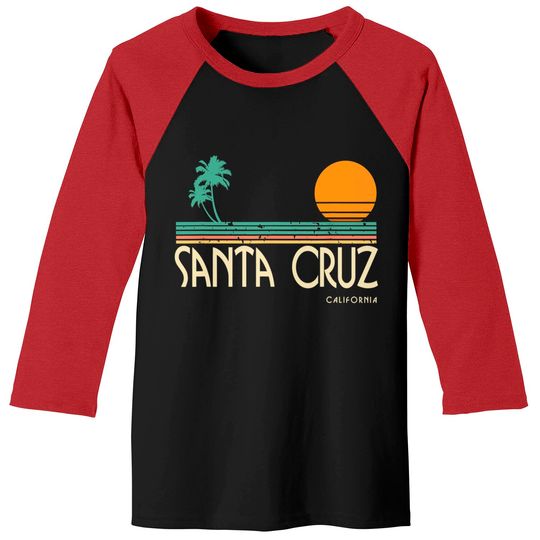 Discover Sunset Santa Cruz Baseball Tees Vintage California Palms