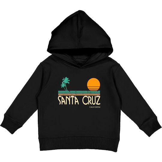 Discover Sunset Santa Cruz Kids Pullover Hoodies Vintage California Palms