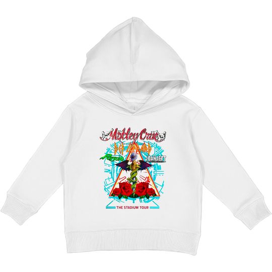 Discover The Stadium Tour 2022 Kids Pullover Hoodies, Motley Crue Kids Pullover Hoodies