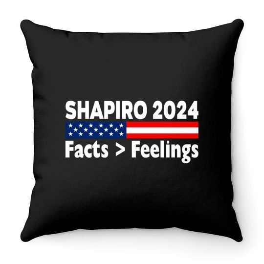 Discover Ben Shapiro 2024 Facts Feelings Throw Pillow Throw Pillows