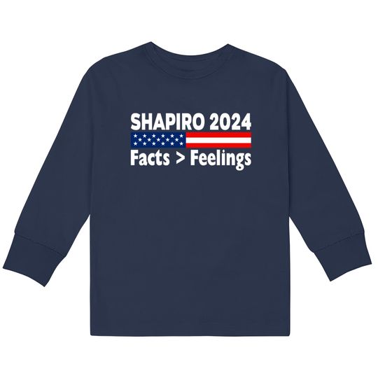 Discover Ben Shapiro 2024 Facts Feelings T shirt  Kids Long Sleeve T-Shirts