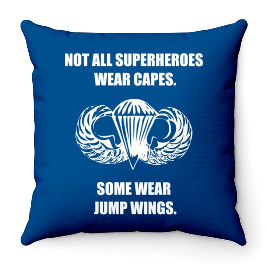 Discover Airborne Jump Wings Throw Pillows