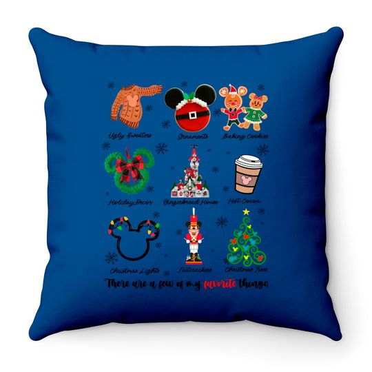 Discover There Are A Few Of My Favorite Things Christmas Throw Pillows, Disney Favorite Things Christmas Throw Pillows