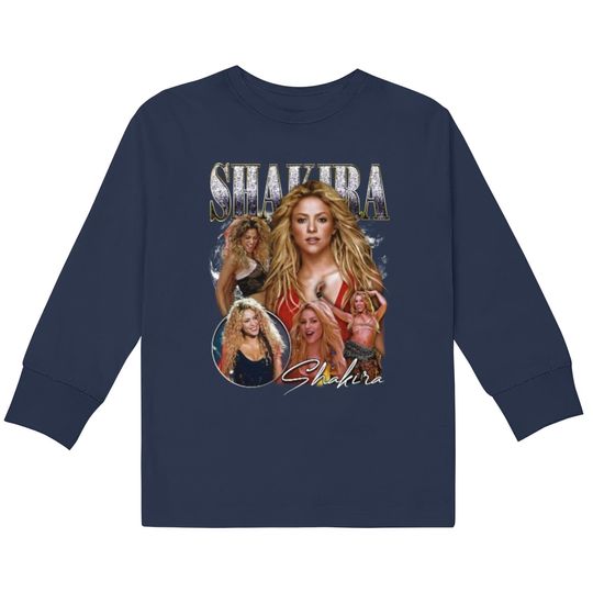 Discover SHAKIRA Vintage shirt - Shakira 90s bootleg retro  Kids Long Sleeve T-Shirts