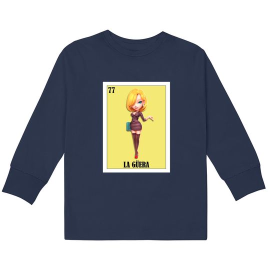 Discover Mexican Loteria - La Guera - Loteria Mexicana  - Mexican Bingo Classic  Kids Long Sleeve T-Shirts