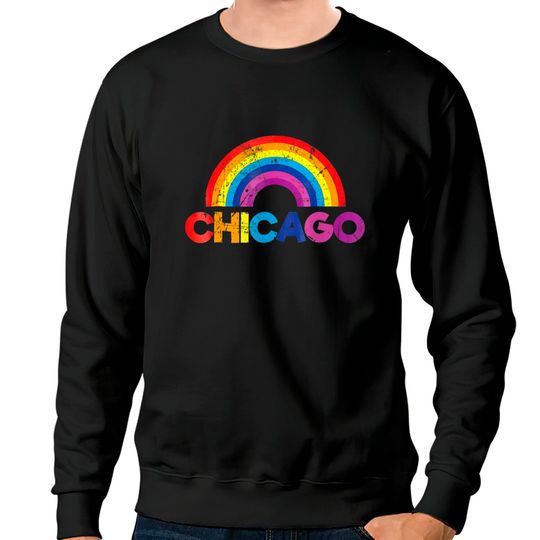 Discover Chicago Rainbow LGBT Gay Pride Parade T Sweatshirts