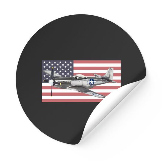 Discover P-51 Mustang USAF USAAF WW2 WWII Fighter Plane Aircraft - P 51 Mustang - Stickers