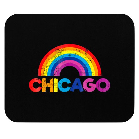 Discover Chicago Rainbow LGBT Gay Pride Parade T Mouse Pads