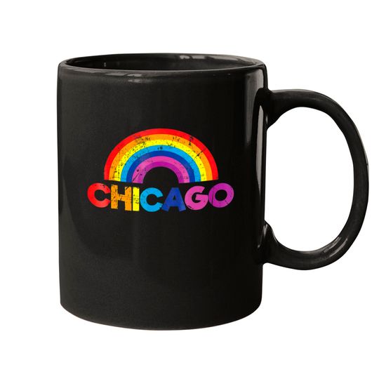 Discover Chicago Rainbow LGBT Gay Pride Parade T Mugs