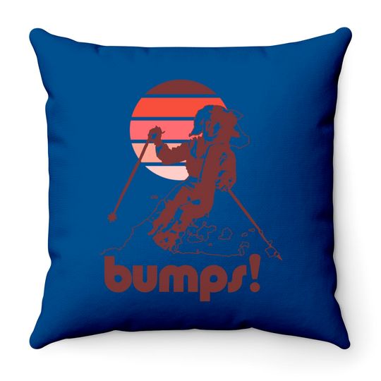 Discover Bumps! - Skiing - Throw Pillows